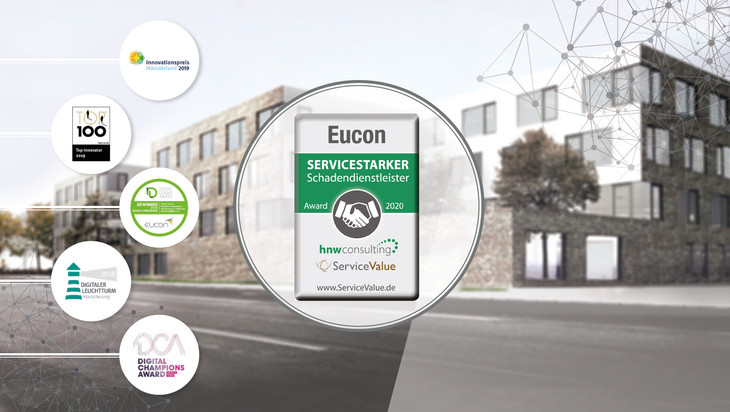 Serviceorientierung & Innovationskraft: Eucon ist auch 2020 „Servicestarker Schadendienstleister“